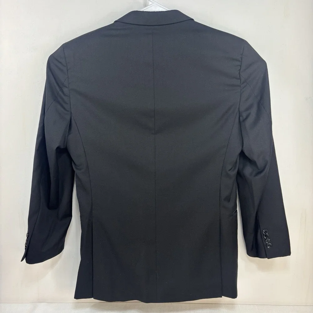Tommy Hilfiger Suit Jacket Mens Size 40L Black 100%‎ Wool Blazer Sports Coat